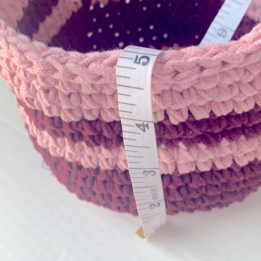 Handmade Crochet Round Basket